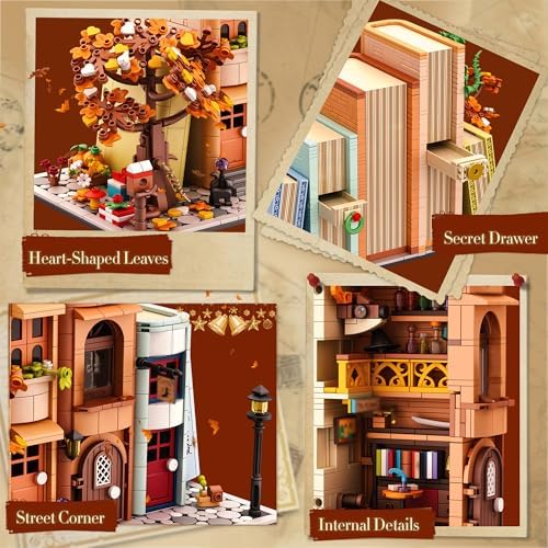 TekYetoi 1488pcs Bookends Building Set for Adults