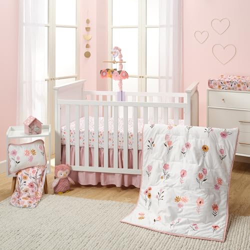 Lambs Ivy Little Garden Felt Flowers Musical Crib Mobile Soother Toy