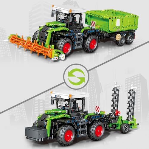 3 in 1 Harvester Tractor Building Set Toy 1481pcs