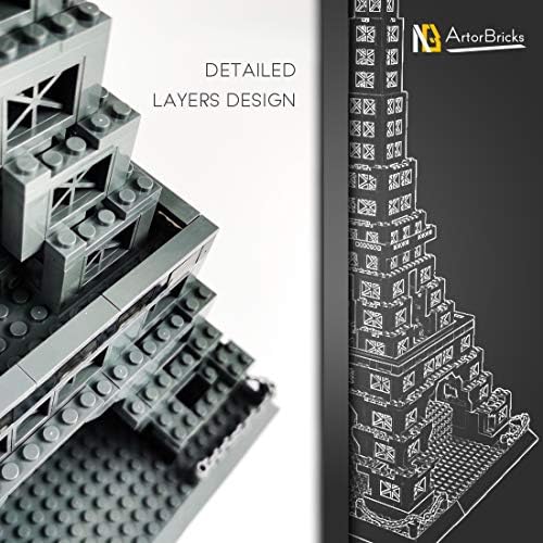 ArtorBricks Eiffel Tower Building Set 976 Pieces