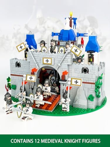 Medieval Knight Castle Building Blocks Set with 12 Knights