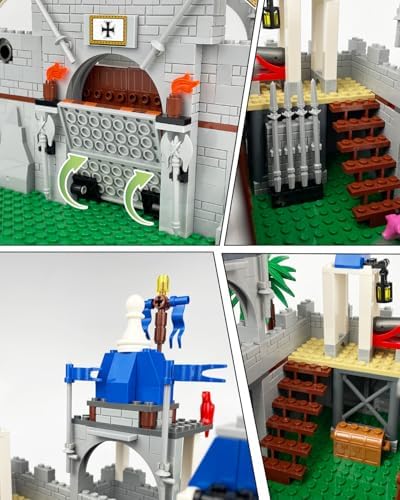 Medieval Knight Castle Building Blocks Set with 12 Knights