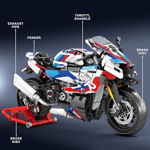 Loyratche Motorcycle Building Blocks Set 949 Pieces