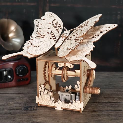 3D Puzzle Mechanical Music Box Butterfly DIY Kit for Adults
