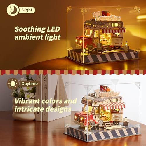 3D Wood Travel Truck Puzzle - LED Lighted DIY Kit