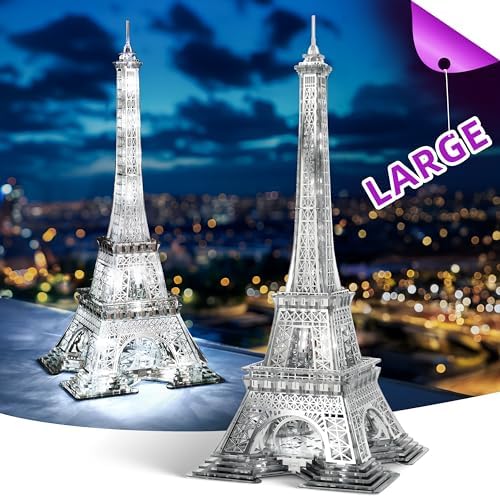 GalaSpark 21 Inch 3D Puzzle LED Eiffel Tower Model Kit