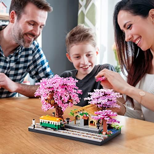 Japanese Cherry Blossom Tree Micro Blocks Building Set for Girls