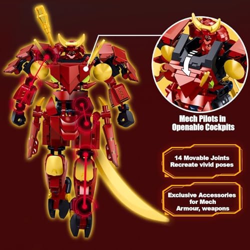 High GODO Samurai Mech Warrior Building Set 236 Pieces
