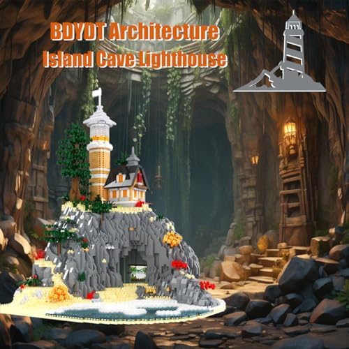 BDYDT Architecture Island Cave Lighthouse Micro Building Blocks Set 5686PCS
