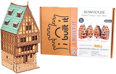 Amber Rowhouse DIY Wooden Building Kit for Adults