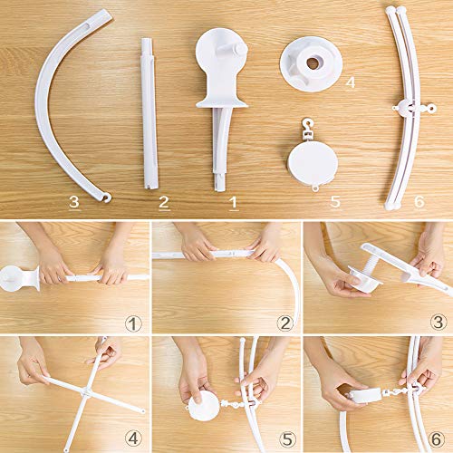 AFUNTA 26 Inch Baby Mobile for Crib with Music Box Holder