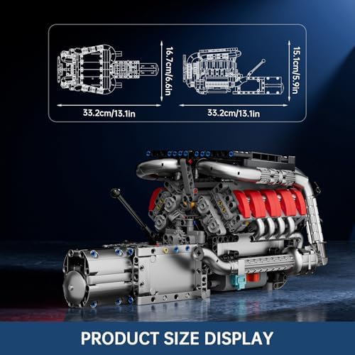 Mould King V8 Engine Building Kit for Adults