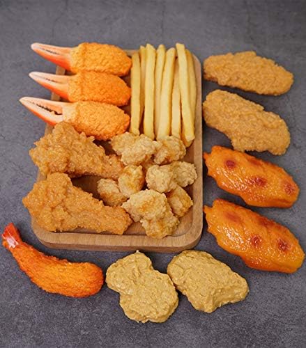 Lenmipot 2pcs Fake Chicken Wings Model for Display and Play