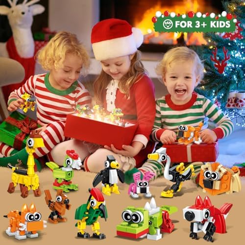 HOGOKIDS 3-in-1 Animal Building Blocks Set 20 Packs