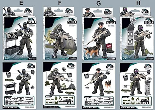 Military Vehicle Building Set with 8 Mini Soldiers and 70 Weapons