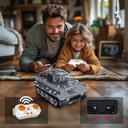Military Tiger Tank Building Set with Remote Control