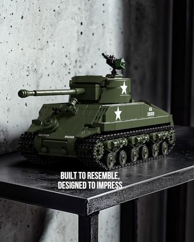 Nifeliz Sherman Military Tank Building Set for Adults