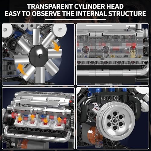 Mould King V8 Engine Building Blocks Set 535 Pcs