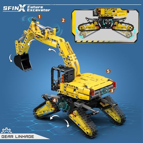 Mould King 17076 Excavator Building Set 840 Pieces