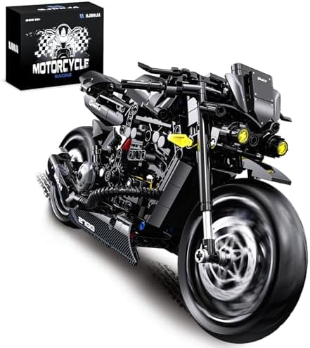 MJDDJA 18 Scale Motorcycle Building Kit for Adults and Kids