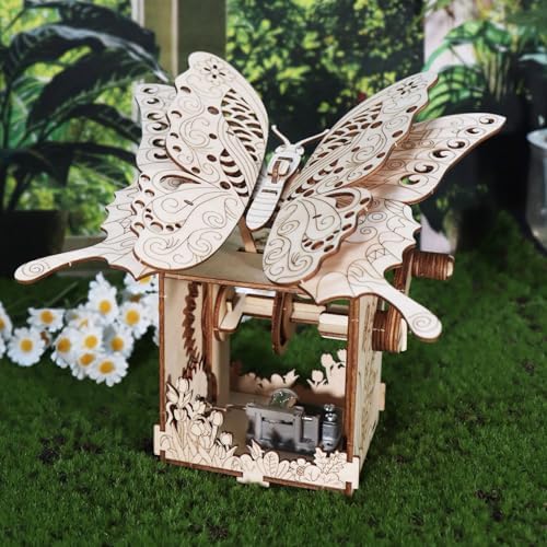 3D Puzzle Mechanical Music Box Butterfly DIY Kit for Adults