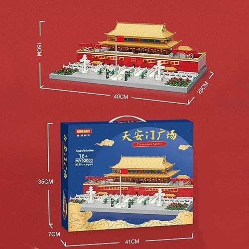 JOMIOD Tiananmen Building Blocks Set 4923 Piece Micro Architecture Model