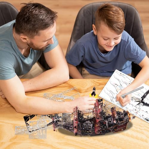 Piececool 3D Metal Puzzle Pirate Ship Kit for Adults
