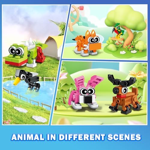 HOGOKIDS 3-in-1 Animal Building Blocks Set 20 Packs