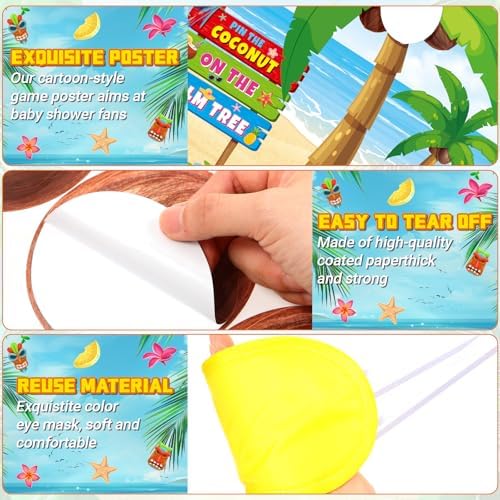 Faccito tropical party game with 24 pcs stickers