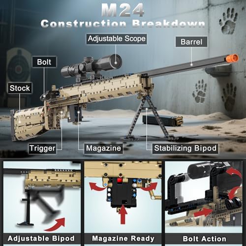 CASEIER M24 Building Blocks Gun Set 1380 PCS