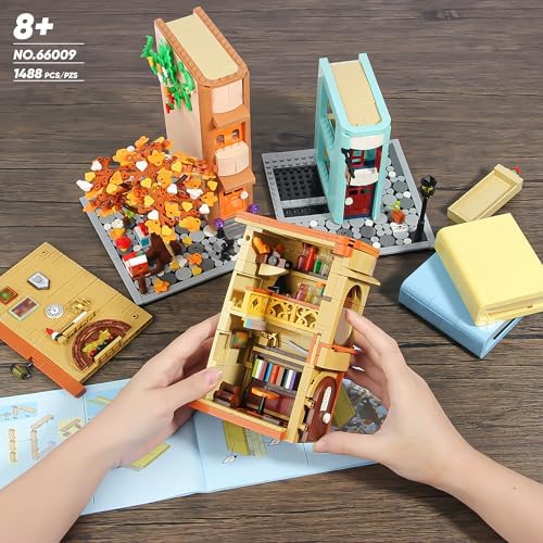 TekYetoi 1488pcs Bookends Building Set for Adults