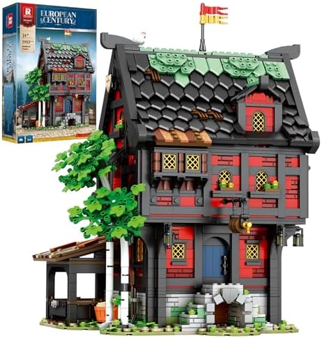 Medieval Crusader Inn Building Block Set for Adults