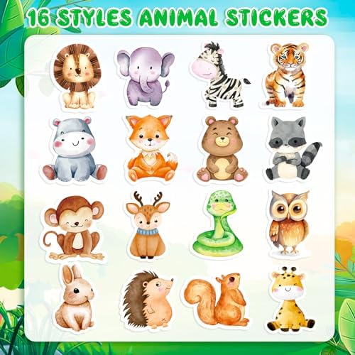 1200 Pcs Animal Stickers for Kids 2 Rolls