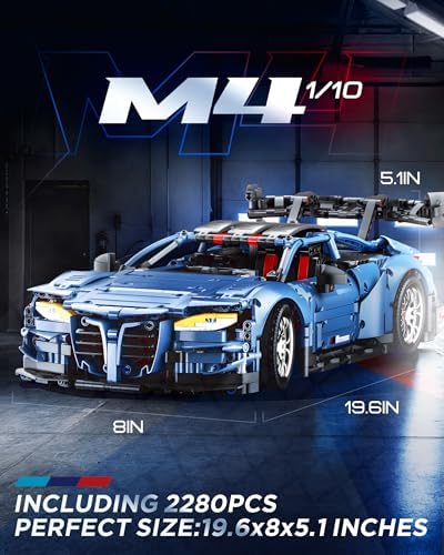 M4 Racing Car Building Set 110 Scale 2280 Pcs for Adults