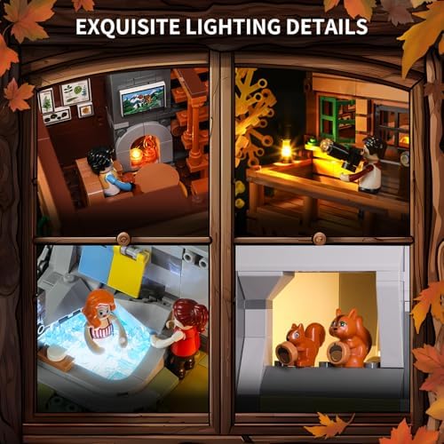 FUNWHOLE Mountain Cabin Building Set for Adults and Teens