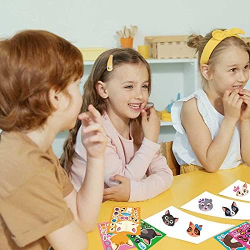 27 Sheet Cat Face Sticker Sheets Kids Craft