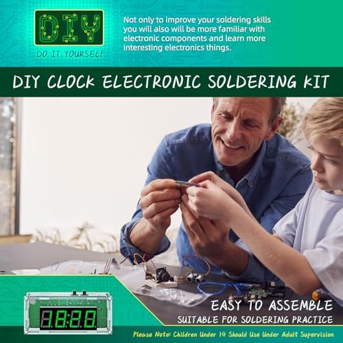 DIY 4 Digit Digital Clock Soldering Kit for STEM Learning