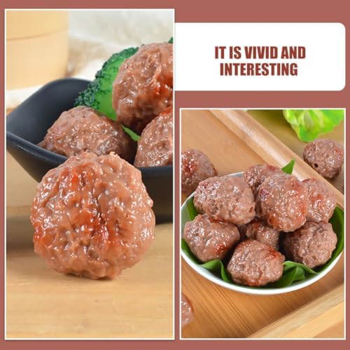 Abaodam Artificial Beef Meatballs 6pcs Home Decoration Props