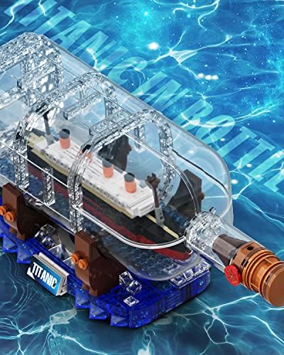 dOvOb Titanic Ship in a Bottle Building Blocks Set