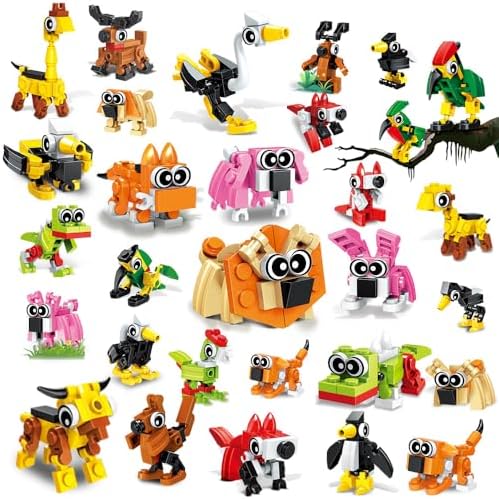 HOGOKIDS 3-in-1 Animal Building Blocks Set 20 Packs