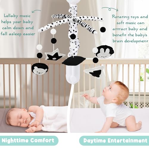 Montessori Crib Mobile with 3-Mode Music