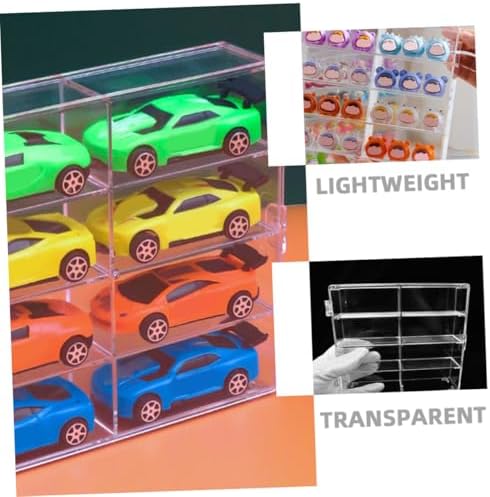 ERINGOGO Car Model Display Case Acrylic 2 Pieces Showcase Holder