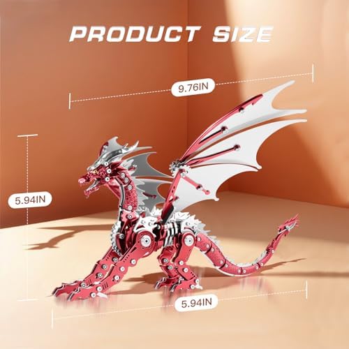 3D Metal Dragon Puzzle for Adults Collectible Mechanical Build