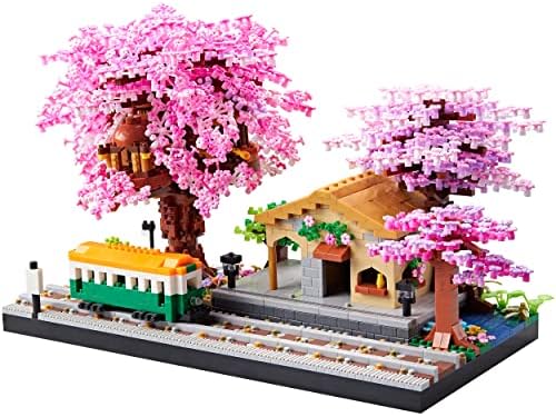 Japanese Cherry Blossom Tree Micro Blocks Building Set for Girls