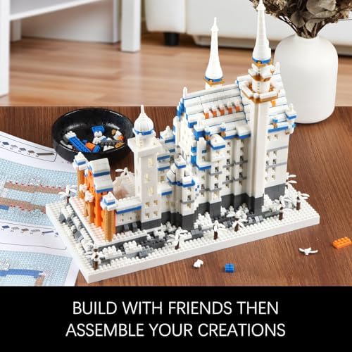 Germany Swan Stone Castle Micro Building Blocks Set 2800 Pieces