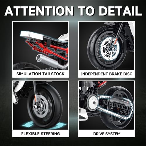 18 Adventure Touring Motorcycle Building Set for Adults