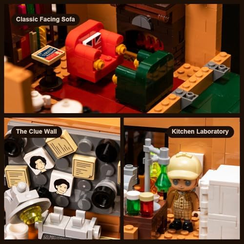 Baker Street 221B Apartment Building Block Set with Sherlock Holmes Minifigures