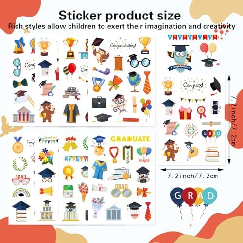 476pcs Sakaipa Graduation Stickers Classroom Party Supplies