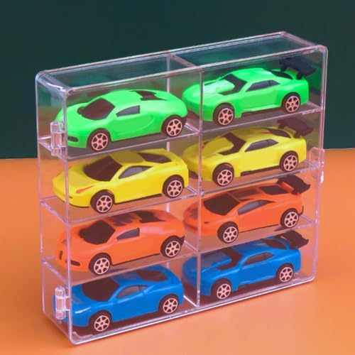 ARTIBETTER Miniature Display Case with Door for Collectibles and Car Models