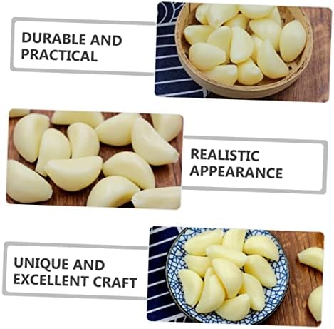 Happyyami 10pcs Artificial Garlic Cloves for Display and Halloween Props